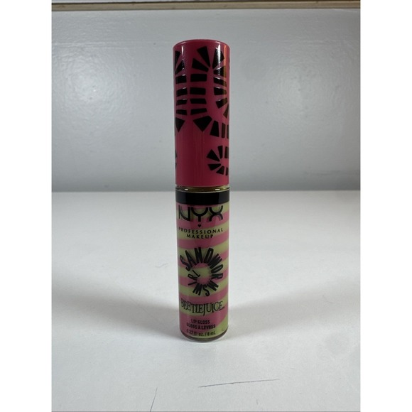 NYX Beetlejuice Sand worm Swirl Lop Gloss Pink & Green New - Picture 7 of 7